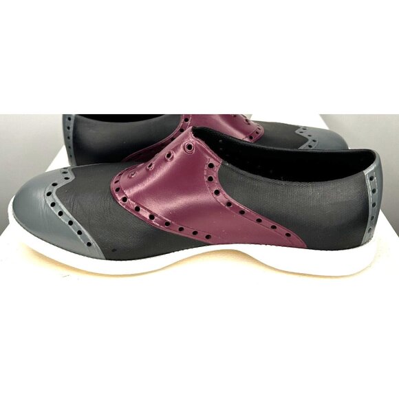 Biion Unisex Golf Shoes Oxford Slip On Waterproof Black Grey Burgundy W 10 M 8 - Picture 6 of 10